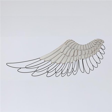 LUXEN HOME Luxen Home 2pc Wood and Metal Angel Wings Wall Decor WHA780